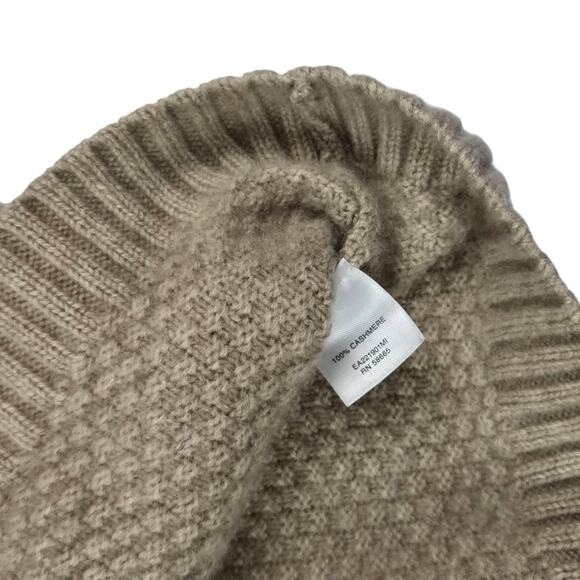 Classiques Entier 100% Cashmere Sweater Size Medium Brown Pullover 3/4 Sleeve - Picture 6 of 6